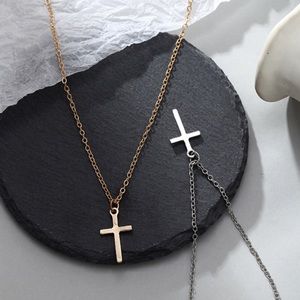 NEW Silver Cross Pendant Necklace